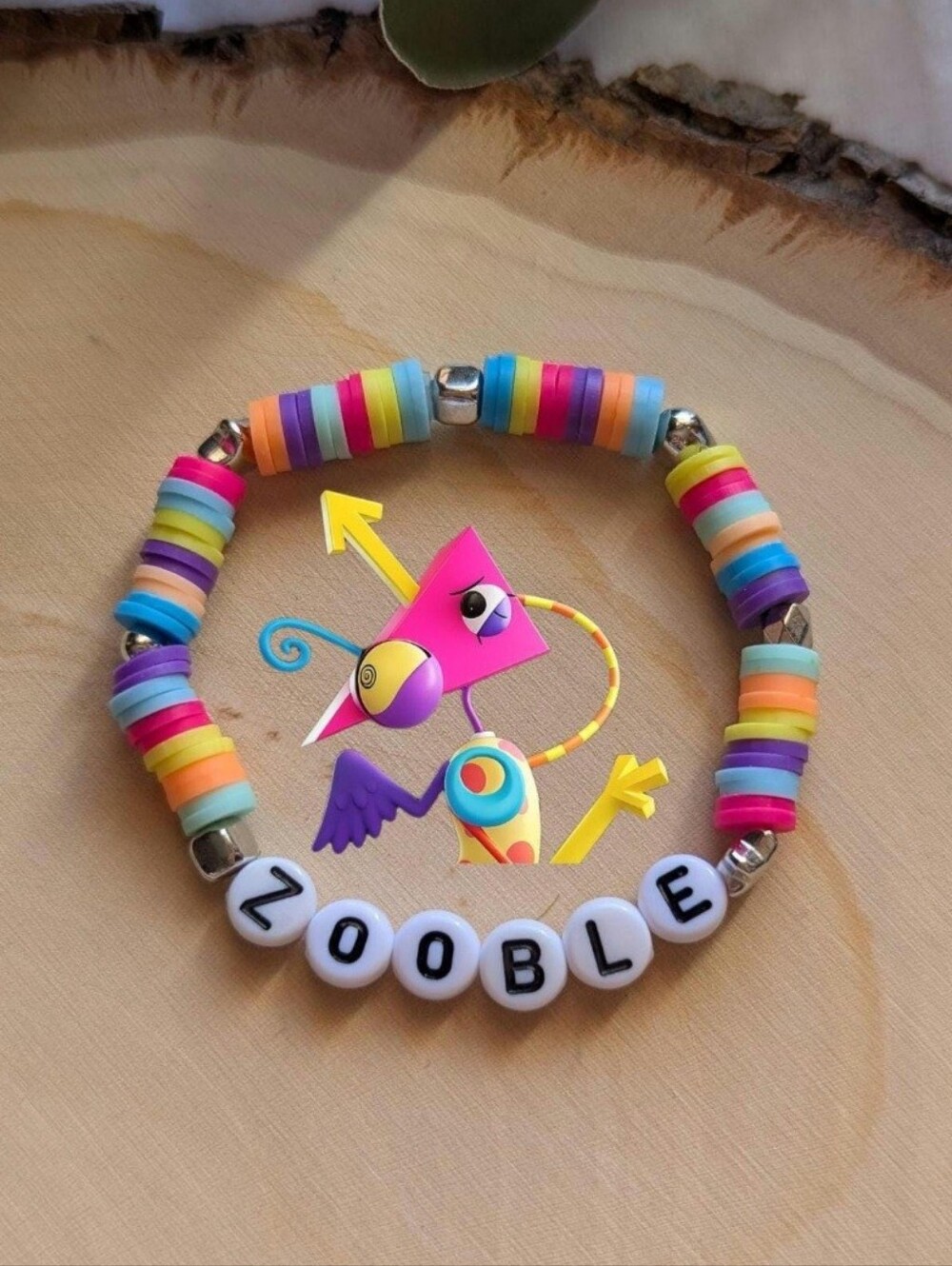 'Zooble' The Amazing Digital Circus Inspired Handmade Clay Beaded Bracelet